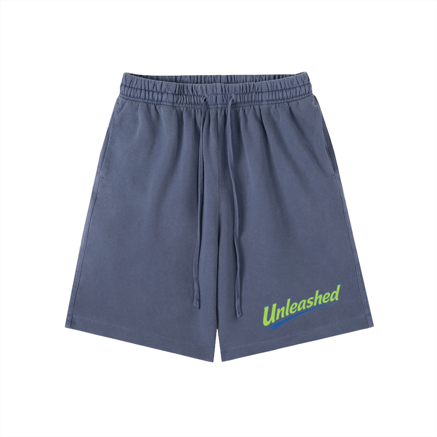 Unleashed Green Logo Cotton Shorts