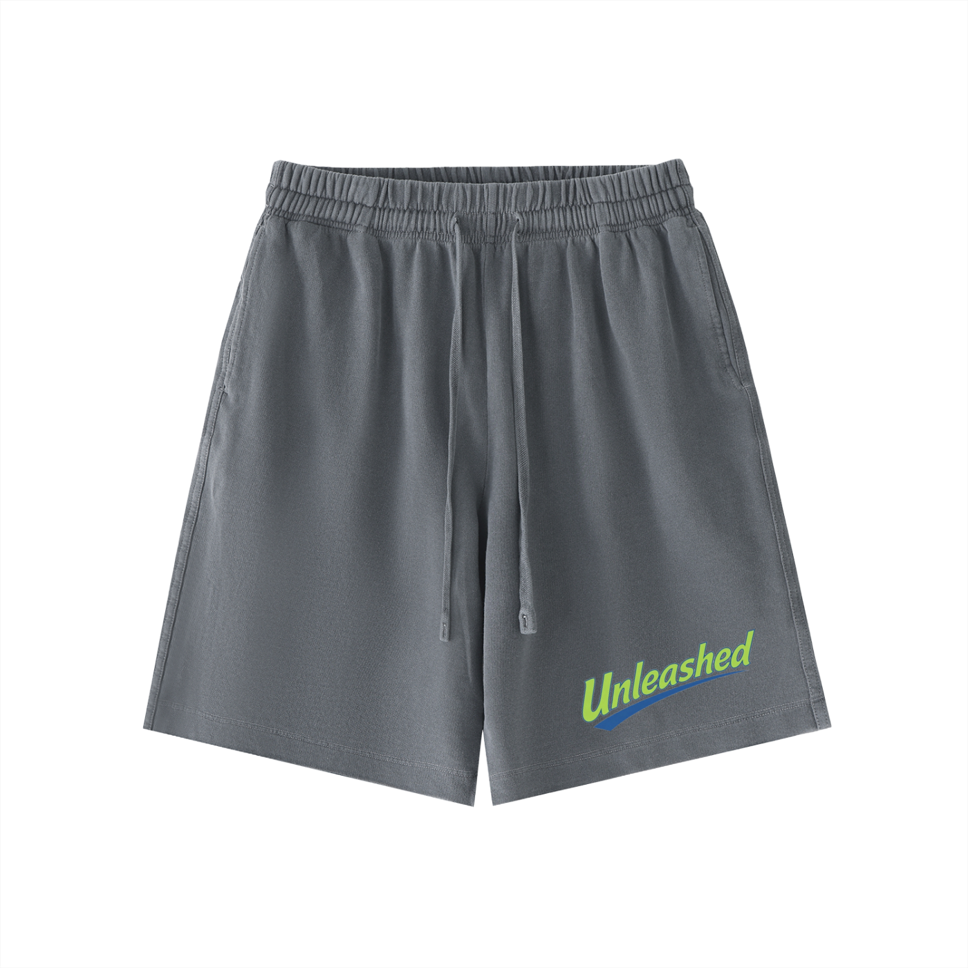Unleashed Green Logo Cotton Shorts