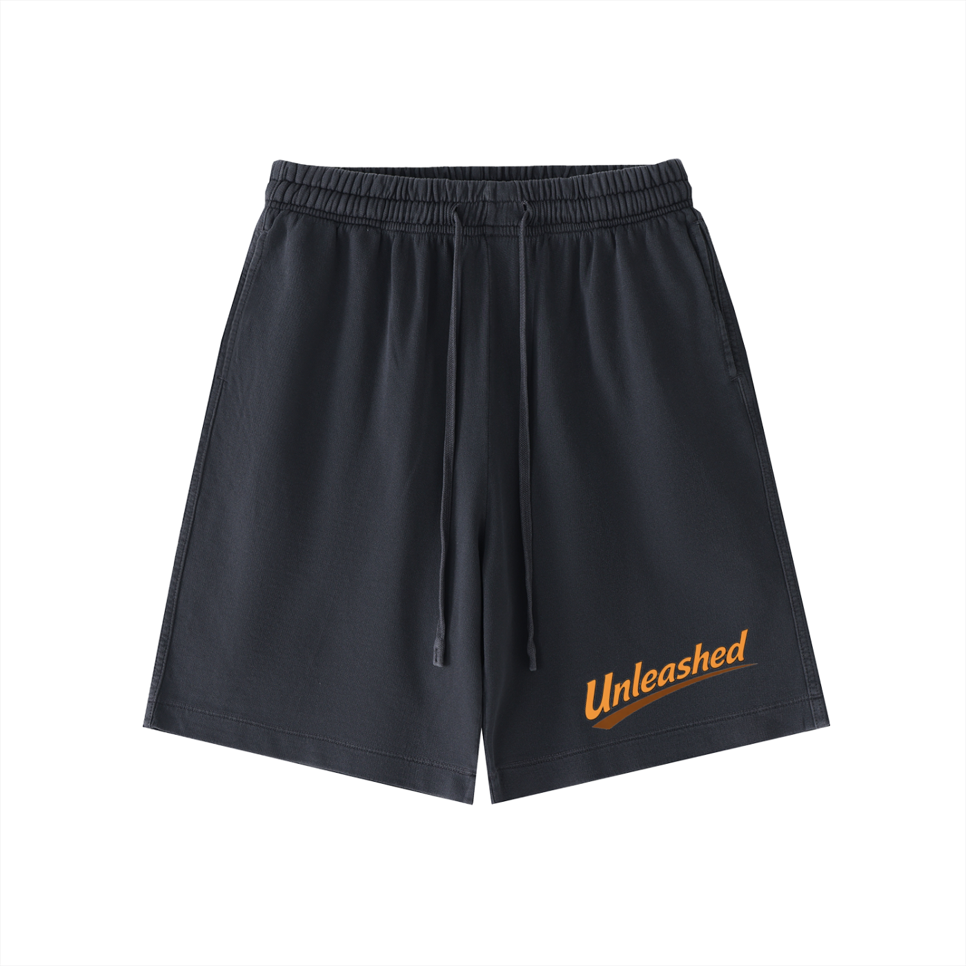 Unleashed Orange Logo Cotton Shorts