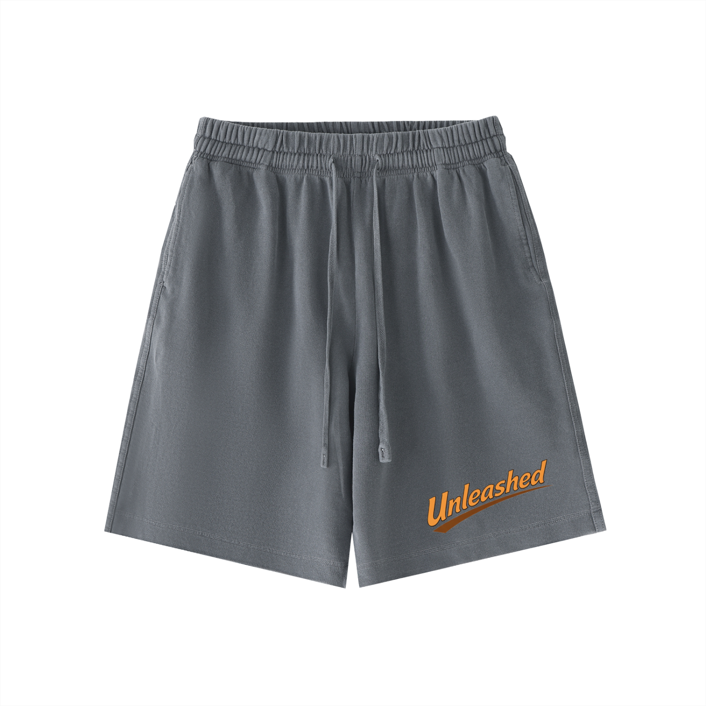Unleashed Orange Logo Cotton Shorts