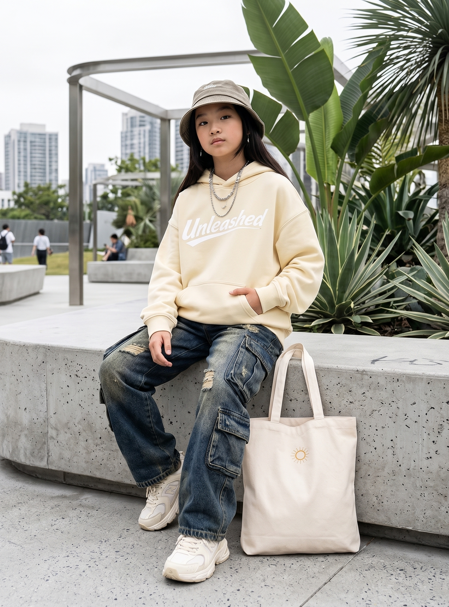 Unleashed Logo Oversize Hoodie