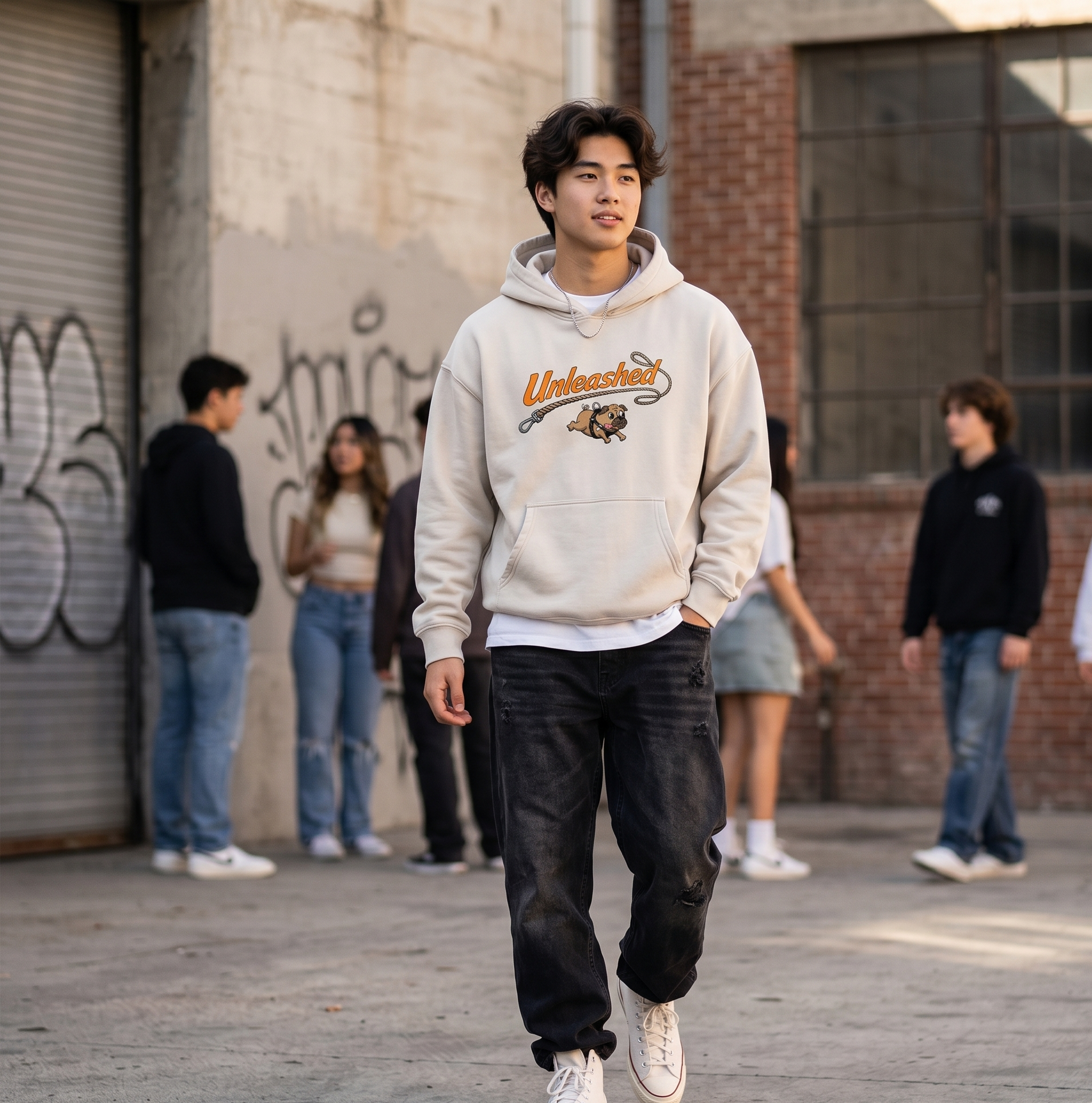 Unleashed Snow Wash Off The Leash Oversize Hoodie