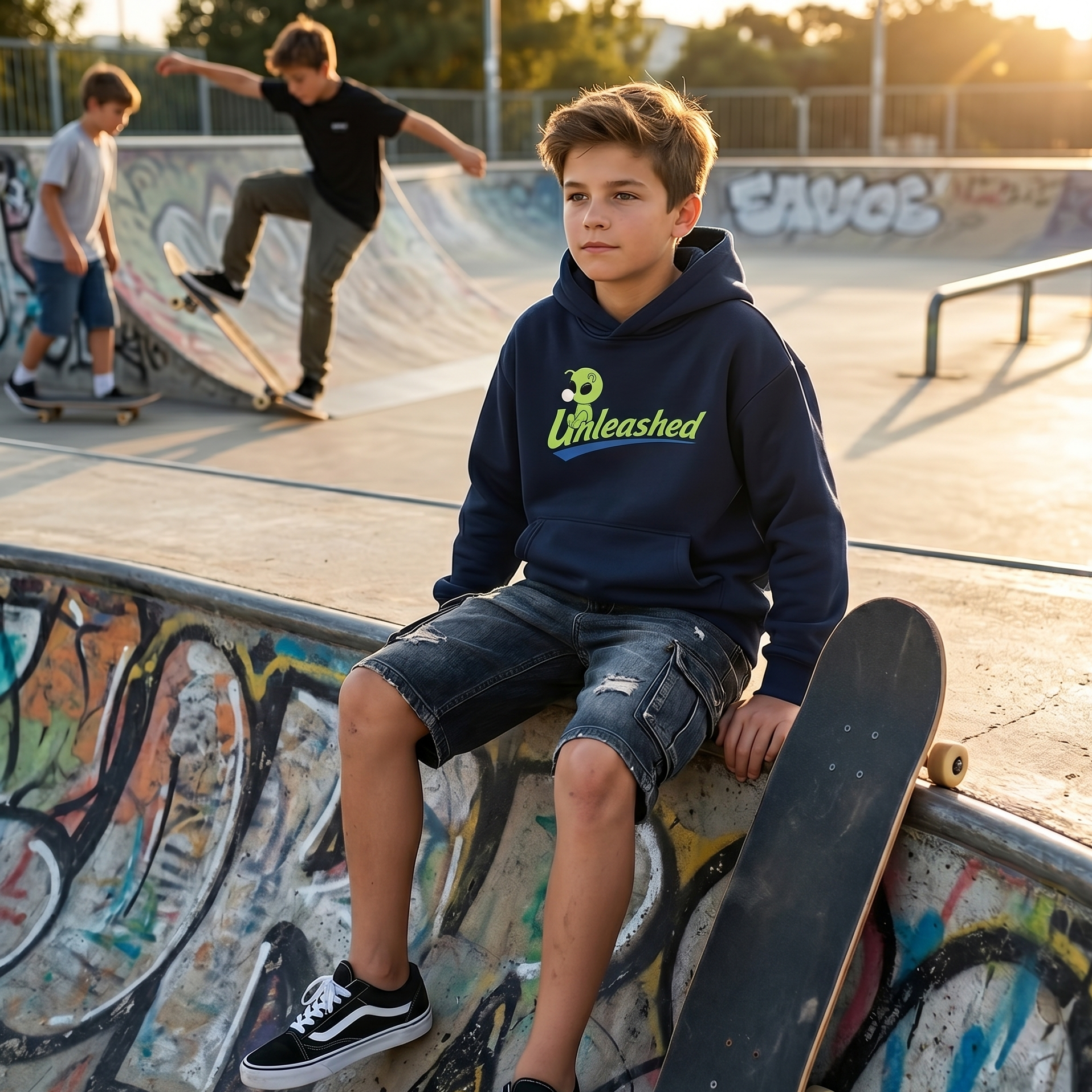 Unleashed Essential Fleece Alien Hoodie KIDS