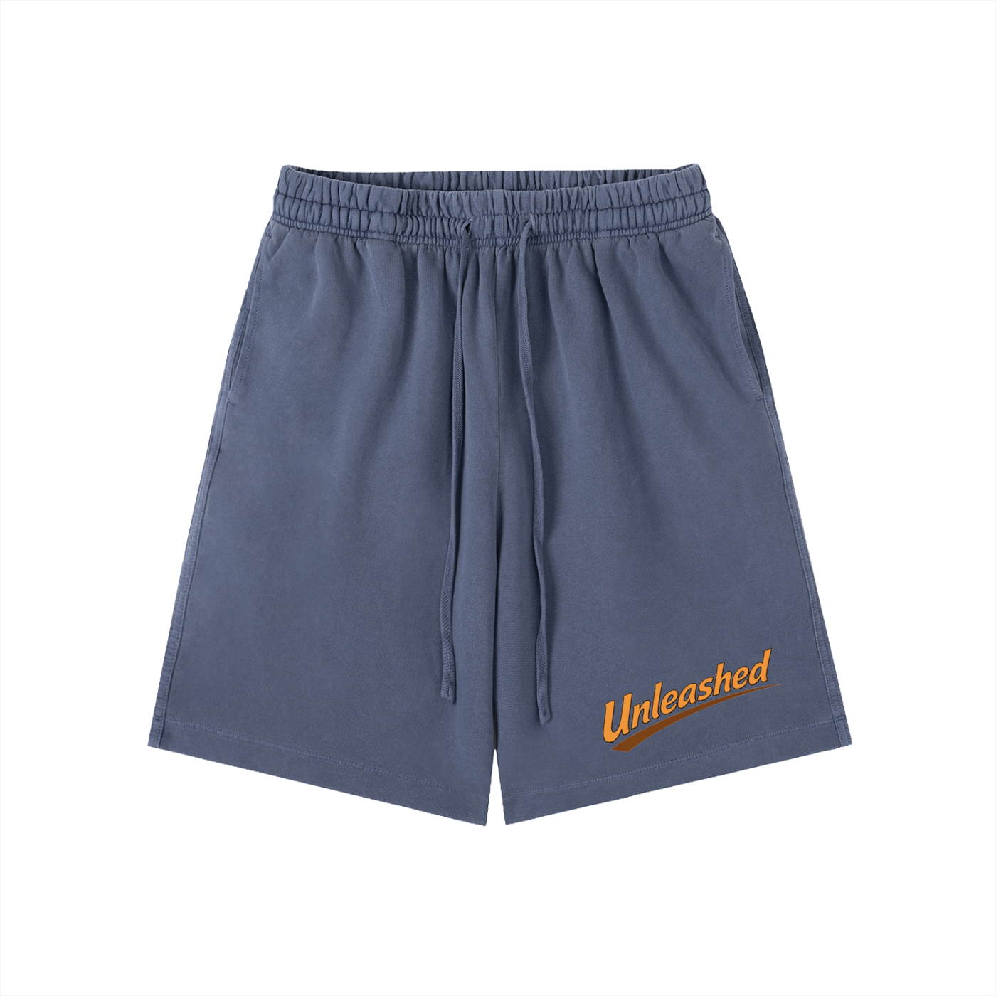Unleashed Orange Logo Cotton Shorts