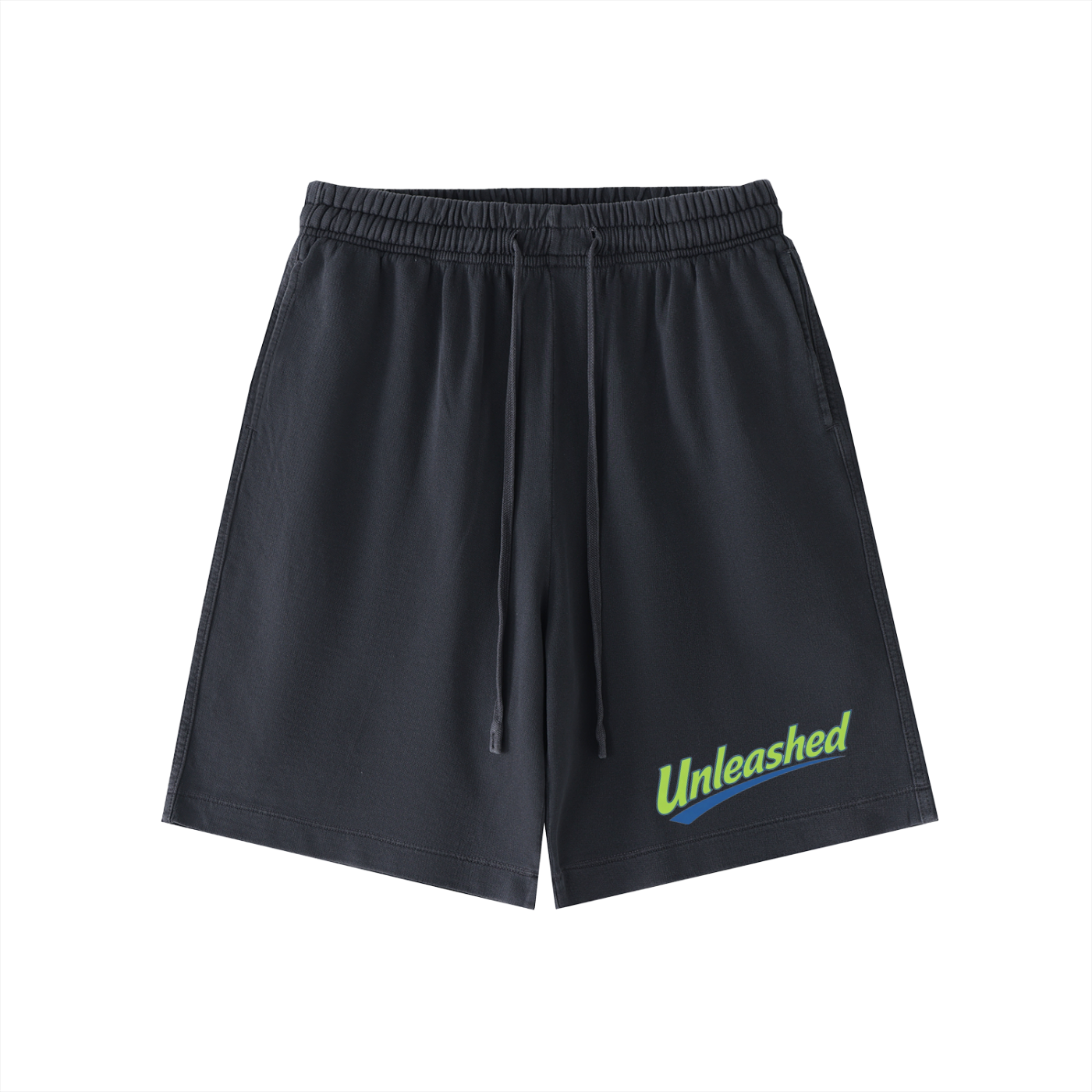 Unleashed Green Logo Cotton Shorts