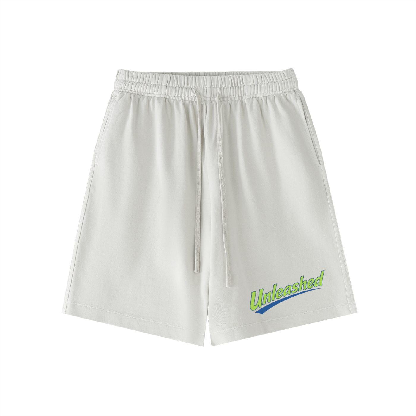 Unleashed Green Logo Cotton Shorts